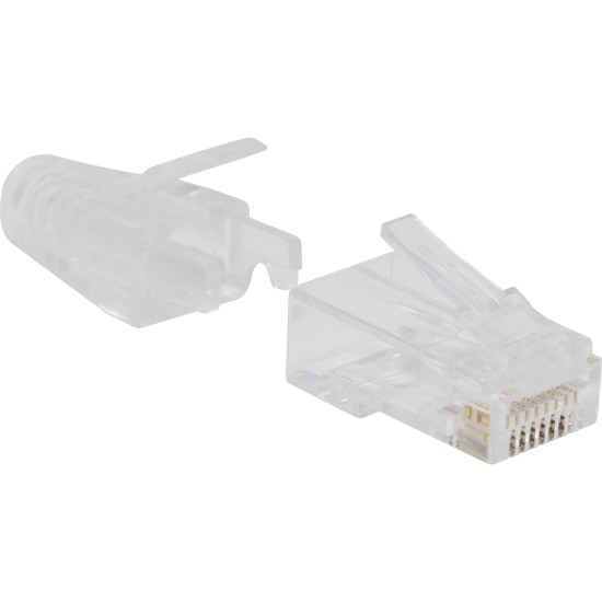 Excel Fast RJ45 Plug and HD Boots Cat5e & Cat6 U/UTP 100-117-100