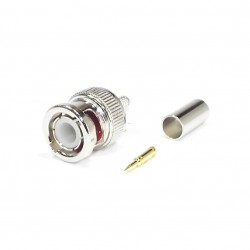 BNC Connector Crimp Plug for RG58 Cable