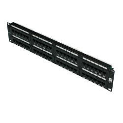 48 Port 2U IDC Patch Panel Cat 5e Black Excel (100-728)