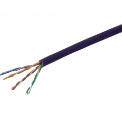 Cat 5e Solid UTP Violet LSOH Excel Cable (100-066) (305m Box)