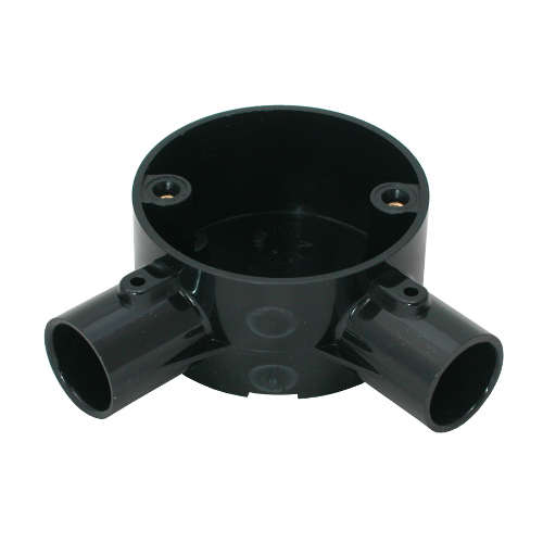 20mm Conduit 2 Way Angle Box Black (20CJB4B)