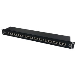 Ultima 24 Port Shielded Right Angled 1u Patch Panel Cat 6A